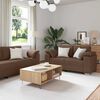 vidaXL Sofa Sæt 2 pcs Brun 219 x 77 x 82 cm Stof