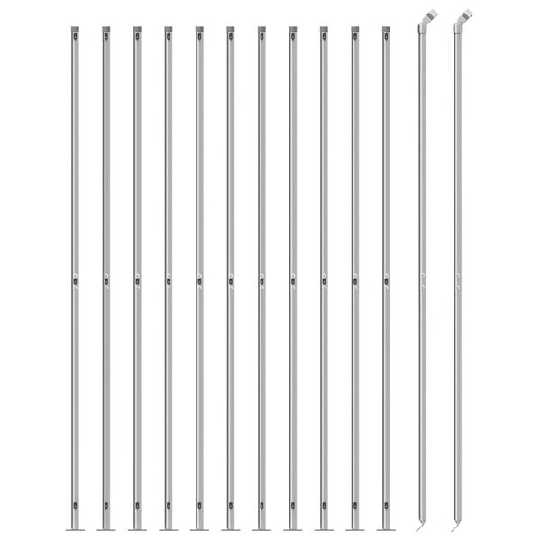 vidaXL tr&aring;dhegn med flange 1,6x25 m s&oslash;lvfarvet