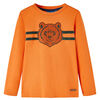 Lang&aelig;rmet T-shirt til b&oslash;rn str. 104 cm orange