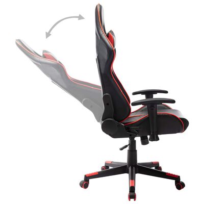 vidaXL gamingstol kunstlæder sort og rød