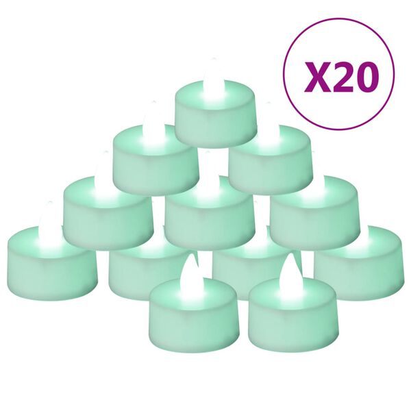 vidaXL LED-stearinlys 20 stk. farvet lys