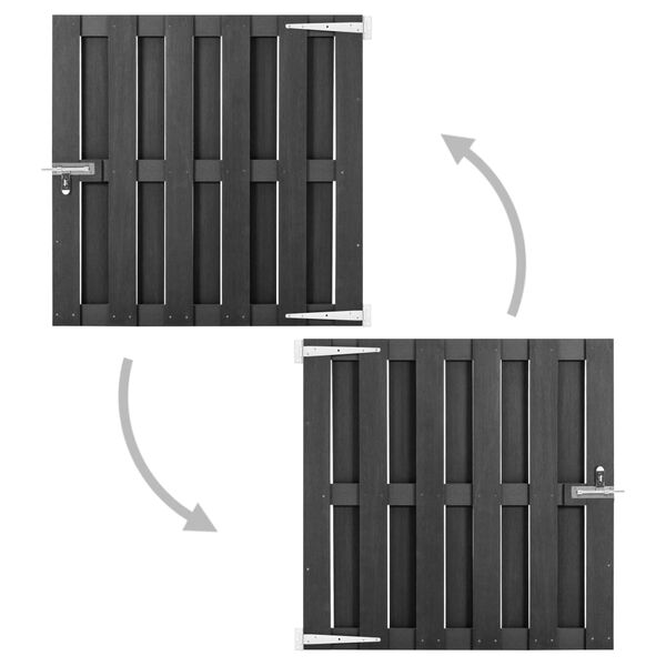 vidaXL havelåge 100 x 100 cm WPC grå