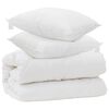 vidaXL Dyne med puder med pude 3 stk. Hvid Microfiber