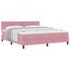 vidaXL Box spring seng med hovedg&aelig;rde Lyser&oslash;d 180 x 200 cm Fl&oslash;jl