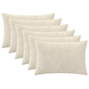 vidaXL Pudebetr&aelig;k 6 pcs HEERLEN Cremefarvet 30 x 50 cm
