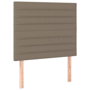 vidaXL sengegavl taupe 80x5x118/128 cm stof