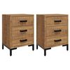 vidaXL sengeborde 2 stk. 40x30x55 cm massivt fyrretr&aelig;