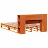vidaXL seng med reol uden madras 140x200 cm massivt træ gyldenbrun