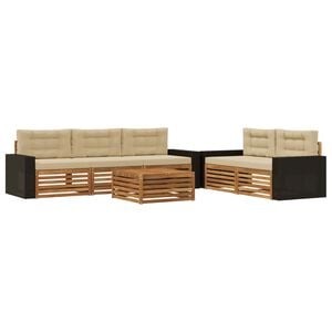 vidaXL Udend&oslash;rs sofagruppe 6 pcs Naturlig og Beige