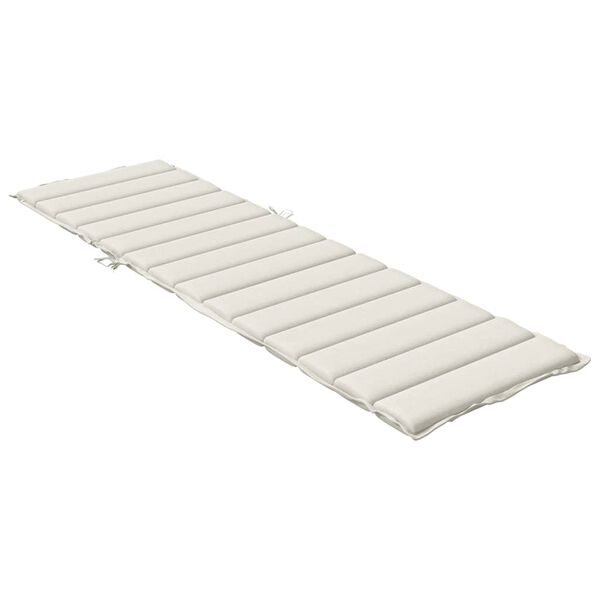 vidaXL hynde til liggestol 200x50x4 cm stof meleret cremefarvet