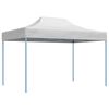 vidaXL foldbart festtelt 280x410x315 cm st&aring;l hvid