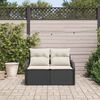 vidaXL Havemøbelsofa Sort 121 x 62 x 69cm polyrattan