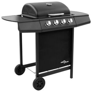 vidaXL gasgrill 4 br&aelig;ndere sort