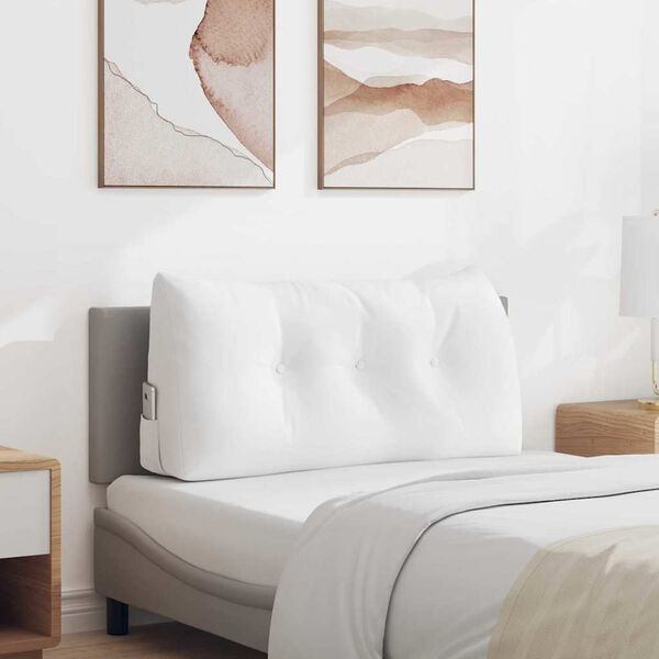 vidaXL Rygpude Hvid 100 x 24 x 50 cm Stof
