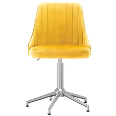 vidaXL drejelig spisebordsstol fløjl gul