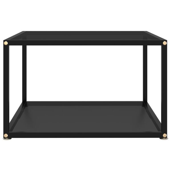 vidaXL sofabord 60x60x35 cm hærdet glas sort