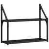 vidaXL V&aelig;ghylde med hylde Sort eg 60 x 21 x 51 cm Konstrueret tr&aelig;