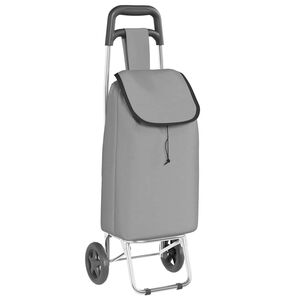 vidaXL Indk&oslash;bsvogn Gr&aring; 35 x 28 x 92 cm Oxford stof