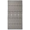 vidaXL fladv&aelig;vet udend&oslash;rst&aelig;ppe 100x200 cm stribet sort