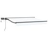 vidaXL Manuel markise-ramme med LED-lys Hvid og antracit 3,5 x 2,5 m