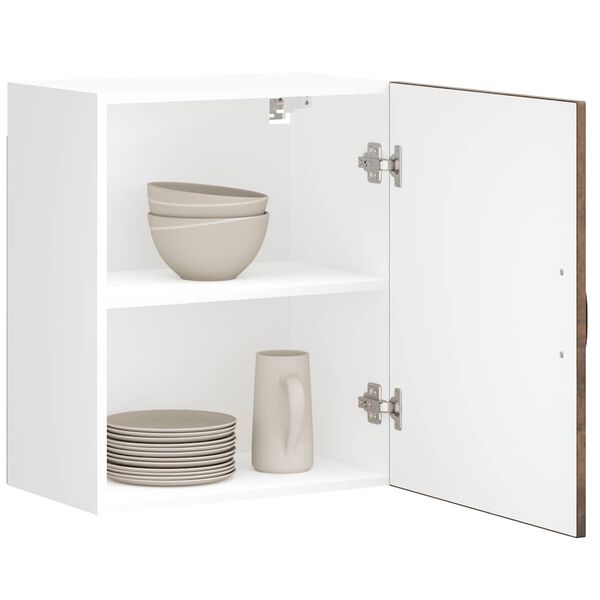 vidaXL k&oslash;kkenv&aelig;gskab Lucca r&oslash;get egetr&aelig;sfarve konstrueret tr&aelig;