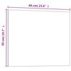 vidaXL v&aelig;gh&aelig;ngt magnettavle 60x50 cm h&aelig;rdet glas sort