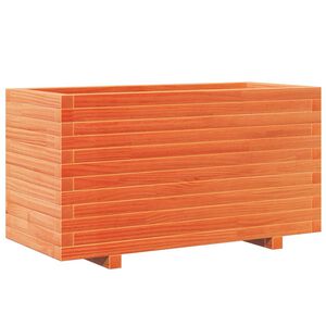 vidaXL plantekasse 90x40x49,5 cm massivt fyrretr&aelig; gyldenbrun