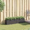vidaXL plantekasser 2 stk. med 2 potter 72x30x32 cm polyrattan sort