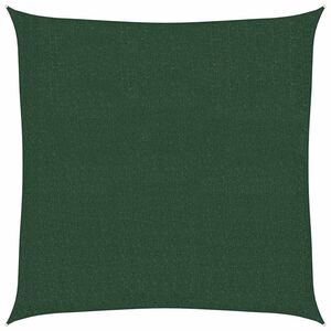 vidaXL solsejl 2x2 m 160 g/m&sup2; HDPE m&oslash;rkegr&oslash;n