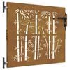 vidaXL Haveport 85 x 75 cm Pulverlakeret St&aring;l Sort L&aring;ses