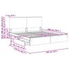 vidaXL Opbevaringsseng Gr&aring; Sonoma 180 x 200 cm Konstrueret tr&aelig;