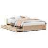 vidaXL sengeramme uden madras 140x190 cm massivt fyrretr&aelig;