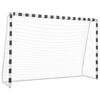vidaXL fodboldm&aring;l 300 x 200 x 90 cm metal sort og hvid