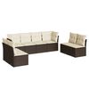 vidaXL sofas&aelig;t til haven 8 dele med hynder polyrattan brun