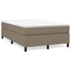 vidaXL Boxspring sengeramme Taupe 120x200 cm Stof