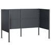vidaXL Skjuler til affaldsbeholder 167 x 85 x 113 cm St&aring;l Antracit