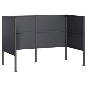 vidaXL Skjuler til affaldsbeholder 167 x 85 x 113 cm St&aring;l Antracit