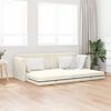 vidaXL Gulvsovesofa 200cm Creme Fl&oslash;jl