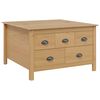 vidaXL Sofabord Honningbrun 79,5 x 79,5 x 49 cm Massivt fyrretr&aelig;