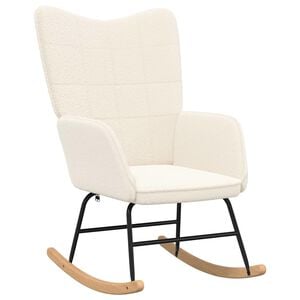 vidaXL Gyngestol Creme Sherpa-stof
