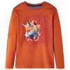 Lang&aelig;rmet T-shirt til b&oslash;rn str. 116 rustfarvet