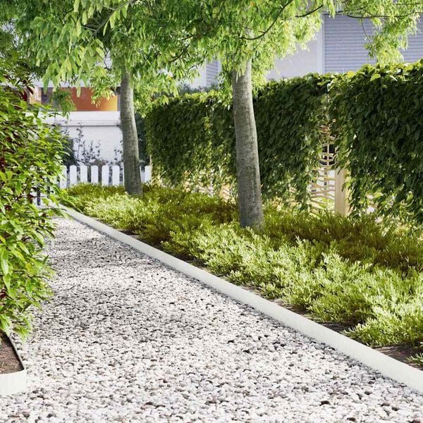 vidaXL Pl&aelig;nekant 20 pcs Hvid 100 x 0.05 x 20 cm Koldvalset St&aring;l