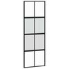 vidaXL skyded&oslash;r 76x205 cm h&aelig;rdet glas og aluminium sort