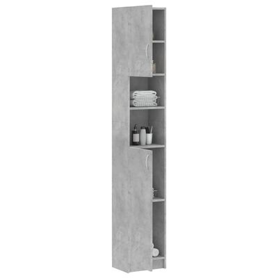 vidaXL badeværelsesskab 32x25,5x190 cm konstrueret træ betongrå