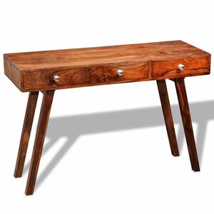 vidaXL konsolbord med 3 skuffer 76 cm massivt akacietr&aelig;