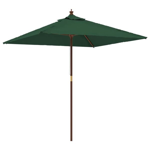 vidaXL haveparasol med tr&aelig;stang 198x198x231 cm gr&oslash;n
