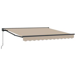 vidaXL Markiseramme Beige 300 x 250 cm Polyester med PU bel&aelig;gning