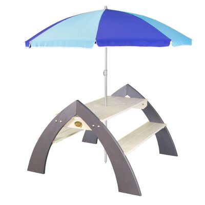 AXI picnicbord til børn med parasol Kylo XL hvid og grå