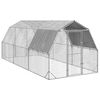 vidaXL h&oslash;nseg&aring;rd med tag 2,5x6x2,25 m galvaniseret st&aring;l