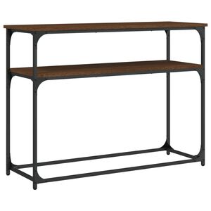 vidaXL konsolbord 100x35,5x75 cm konstrueret tr&aelig; brunt egetr&aelig;